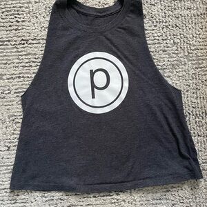 P Logo Pure Barre Sleeveless Crop Top, Sz Small racerback